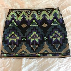 Express sequin mini skirt